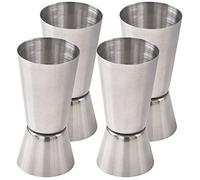 Newk Jigger de cóctel, Jigger de barra de acero inoxidable de 15 y 30 ML (juego de 4)