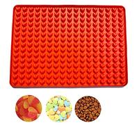 Newk Molde de gomitas en forma de corazón para golosinas para mascotas, 255 cavidades para gotas de chocolate, bandeja para golosinas para perros