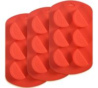 Newk Molde de silicona con forma de fruta, 4 paquetes de 6 cavidades de sandía 3D, antiadherente, grado alimenticio, para jabón, cubitos de hielo, dulces, fondant, chocolate