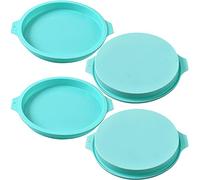 Newk Molde redondo de silicona para pasteles, 4 paquetes de moldes de silicona de 8 pulgadas como disco para pasteles de capas, pasteles de queso