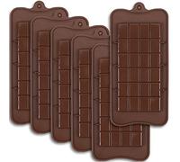 Newk Moldes de silicona para chocolate, moldes de silicona para dulces y barras energéticas, paquete de 6