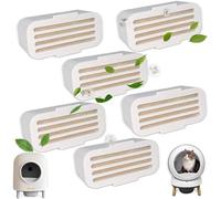 NEWKE Paquete de 6 desodorantes para caja de arena para gatos PetSafe ScoopFree SmartSpin, control de olores para caja de arena automática para gatos, supresión de olores, ambientador