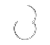 NewkeepsR 0.6mmx8mm Aro de titanio con bisagra tipo segmento clicker sin costuras para la nariz, pendiente de trago y cartílago transversal para mujer