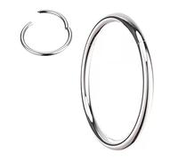 NewkeepsR 1.2mmx7mm Aro de titanio con bisagra tipo segmento clicker sin costuras para la nariz, pendiente de trago y cartílago transversal para mujer