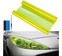 NewL Lámina adhesiva de vinilo para faros delanteros de coche, 30,5 x 121,9 cm, color amarillo fluorescente