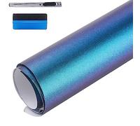 NewL Lámina de Vinilo Mate camaleón Azul a Morado Brillante para Coche, sin Burbujas, para decoración Exterior del Cuerpo, 30 cm x 100 cm