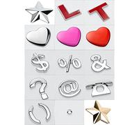 NewL Letras minúsculas de Metal Personalizadas para Coche y buzón, Kit de Emblema de Insignia de Nombre (Forma Especial)