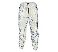 NewL Pantalones Reflectantes para Hombre, para Correr, Bailar, Ciclismo, Pantalones Fluorescentes, Gris, 3XL