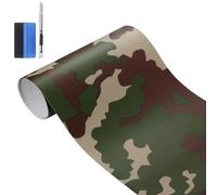 NewL Película de Vinilo de Camuflaje, para Coche, Estilo de Coche, Bicicleta, computadora, Laptop, Scooter, Motocicleta (Verde, 30 cm x 150 cm)