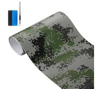 NewL Película de Vinilo de Camuflaje, para Coche, Estilo de Coche, Bicicleta, computadora, Laptop, Scooter, Motocicleta (Verde Digital, 30 cm x 150 cm)