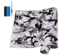 NewL Película de Vinilo de Camuflaje para Coche, para estilizar el Coche, Bicicleta, Laptop, Scooter, Motocicleta (Blanco, 30 cm x 150 cm)