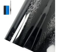 NewL Película de vinilo de carbono para coche, diseño de fantasma, calcomanías autoadhesivas de vinilo para coche, fibra de carbono forjada, accesorios para motocicleta, calcomanías (negro brillante