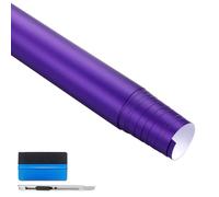 NewL Película de Vinilo metálico Satinado Mate de para Coche, sin Burbujas de Aire, Accesorios para Motocicleta (Morado, 30 cm x 150 cm)