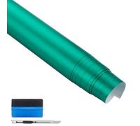 NewL Película de Vinilo metálico Satinado Mate de para Coche, sin Burbujas de Aire, Accesorios para teléfono de Motocicleta (Azul Lago, 50 cm x 150 cm)