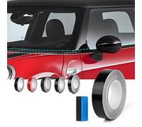 NewL Película de Vinilo para Ventana de Coche, para Puerta, Cintura, Bricolaje, decoración de línea Negra para Mini Cooper R53 R55 R56 R60 R61 F54 F55 F56 F60 (Fibra de Carbono Mate, 2cm x 900cm)