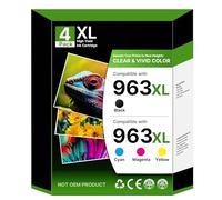 NewLift 963XL Multipack Cartuchos Compatibles para HP 963XL 963 Cartuchos de Impresora Compatible para HP Office Jet Pro 9010 9012,9020 9022 9014 9015 9016 9018 (Paquete de 4)