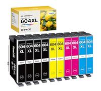 NewLift Cartuchos de Tinta 604XL compatibles con Epson 604 604XL Multipack para Expression Home XP-2205 XP-3200 XP-4200 XP-3205 Workforce WF-2910 WF-2930 WF-2950 (Paquete de 10)