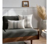 Newliky Fundas Cojines 45x45 cm Boho Rayas Fundas de Cojines Decorativa de Lona Geometría Texturizado Minimalista ModernasFunda de Almohada para Sofá Cama Sala de Estar Hogar Gris