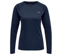 newline Women Core Running T-Shirt L/S Camiseta, Mujer, Black Iris, XS