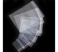 Newlng 100 bolsas de plástico con cierre hermético - 12 cm x 17 cm, bolsas de almacenamiento transparentes resellables para joyas, muestras, semillas, monedas
