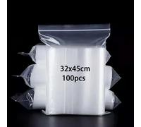 newlng 100 Piezas Bolsas de Plástico Transparentes Pequeñas 32cmX45cm Con CierreBolsas Pequeñas Plastico Transparentes Resellables Bolsas Hermeticas Pequeñas(Disponible en varios tamaños）