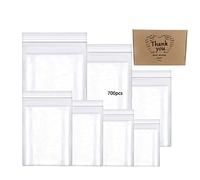 newlng 700 pcs Bolsas de Plástico Transparentes Pequeñas Mezcla de 7 tamaños Bolsas Con CierreBolsas Pequeñas Plastico Transparentes Resellables Bolsas Hermeticas Pequeñas