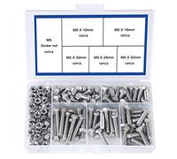 newlng M5 Esquina Exterior Perno Hexagonal 304 Acero Inoxidable Juego de Tornillos Industria de La Maquinaria Tornillos Hexagonales Mecánicos y Tuercas 200pcs