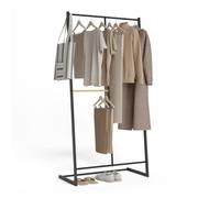 Newlux - Burro Ropa Resistente Hasta 15kg Hangy One 15 Doble Altura. Perchero Burro Ropa Metálico con Gran Estabilidad | Fácil Montaje | Base Antirayaduras | Espacio Pantalones (80x40x160cm) | Negro
