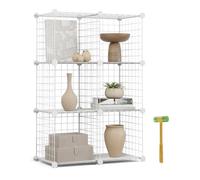 Newlux - Estantería Almacenaje Multiuso 6 Cubos (64,5x94,5x31,5cm), hasta 60Kg Capacidad. Estantería Metálica de Hierro Modular | Zapatero o Armario Abierto, Negro