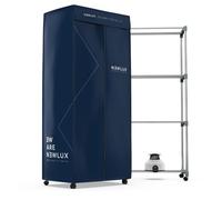 Newlux - Secadora de Ropa Eléctrica Portátil Secadry Azul con Luz UV para Desinfectar. Capacidad 15Kg, Temp. 180min, 4 Niveles. Secadora por Ventilación (1200W) 3 en 1. Ideal como Armario y Tendedero