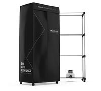 NEWLUX - Secadora de Ropa Eléctrica Portátil Secadry NEgro con Luz UV para Desinfectar. Capacidad 15Kg, Temp. 180min, 4 Niveles. Secadora por Ventilación (1200W) 3 en 1. Ideal como Armario y Tendedero