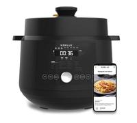 NEWLUX - Olla Eléctrica 6L SmartChef V600 (1200W), Robot de cocina con 4 niveles de presión (90Kpa) y 17 Programas. Olla Programable 24h con Vaporera 2 Niveles | F. Freír y Limpieza Automática, Negro