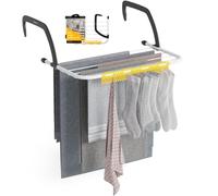 Newlux - Tendedero Radiador Aero V5 de Metal (52.5x34x17cm). Tendedero Balcon XS Plegable con Capacidad 5M y Resistencia 3kg. Incluye Accesorio Calcetines. Ideal Interiores y Exteriores, Blanco