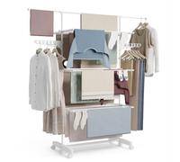 NEWLUX - Tendedero Vertical XXL Fold Care V60 Blanco Plegable y Extensible con