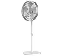 Newlux - Ventilador de Pie W1250 Smart 5 Aspas de ø40cm, 3 Velocidades y Motor de Cobre. Ventilador de Pedestal con Oscilación 90º, Inclinación 80º y Altura Regulable Hasta 125cm (Blanco)