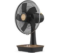 Newlux - Ventilador de sobremesa Desk W500 con 5 Aspas (Ø 40cm), 3 Velocidades, Oscilación 90º y Temporizador 60min. Ventilador de Mesa Grande Abatible 40º con Motor de Cobre | Altura 62cm | Madera