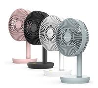 Newlux - Ventilador de Sobremesa USB Windpure Desk W300 con 4 Vel, Cabezal Abatible, Batería Litio hasta 50 min. Ventilador de Escritorio Silencioso (<30dB) para Oficina, Casa o Camping (Azul)