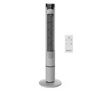 Newlux - Ventilador de Torre sin Aspas W130 (45W) con Altura 103,5cm, 3 Vel, 3 Modos, Oscilación de 70º, Temporizador 12h y Diseño Compacto. Ventilador de Pie con Mando a Distancia (Gris Metalizado)