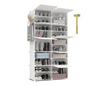 Newlux - Zapatero 10 Compartimentos Cube C10 40 Pares (83x32x155cm). Organizador Zapatos 30x40x30cm Cada Cubo. Zapatero Entrada Recibidor Modular 50kg Capacidad. Estantería Plástico Modular Blanca