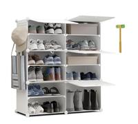 Newlux - Zapatero 6 Compartimentos Cube C6 para 24 Pares (83x32x95cm). Organizador Zapatos 30x40x30cm Cada Cubo. Zapatero Entrada Recibidor Modular 30kg Capacidad. Estantería Plástico Modular Blanca