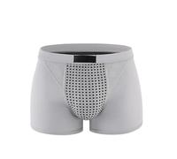 Newly - Pantalones cortos de salud para hombre, transpirables, elásticos, informales, talla 13, gris, XXL