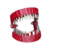 Newly Upgraded Denture Drill Bit Holder Teeth Model Design Screwdriver Bit Organizing Holder Fits 1/4 Inch Hex Bit and Drive Bit Adapter, 28 Hole Hex Bit Organizer (Red)