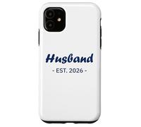 Newlywed Marriage Quote Minimalist Simple Husband EST 2026 Carcasa para iPhone 11