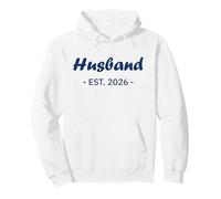 Newlywed Marriage Quote Minimalist Simple Husband EST 2026 Sudadera con Capucha