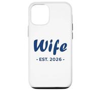 Newlywed Marriage Quote Minimalist Simple Wife EST 2026 Carcasa para iPhone 12/12 Pro
