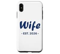 Newlywed Marriage Quote Minimalist Simple Wife EST 2026 Carcasa para iPhone XS MAX