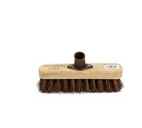 Newman and Cole Cabezal de cepillo de limpieza de suelo de 9 pulgadas, cepillo rígido de cerdas duras para exteriores, para patio, terraza, mango largo (no incluido)