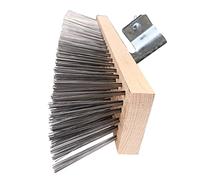 Newman and Cole Cabezal de escoba de alambre - Cepillo de cerdas de metal rígido de 30,5 cm para la eliminación intensiva de musgo y algas en el patio (solo cabezal)