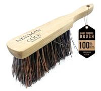 Newman and Cole Cepillos de mano de madera natural: elige entre cepillo de cerdas duras duras o cepillo suave con cerdas naturales o sintéticas (1 cepillo de mano rígido de basino)