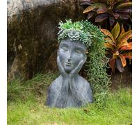 Newman House Studio Face Cactus Suculentas Maceta Maceta - Maceta Interior Exterior con Orificio de Drenaje Estatuas de jardνn Plantas Lindas Mac